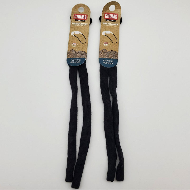 Chums Eyewear Retainer Breakaway 13002100 Black Cotton Fits Most Frames 2 Pack 1