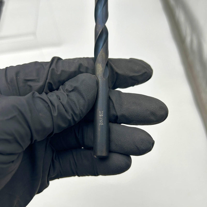 3pk Chicago-Latrobe 45885 Jobber Drill Bit Heavy Duty Black Oxide 150ASP 9.00mm