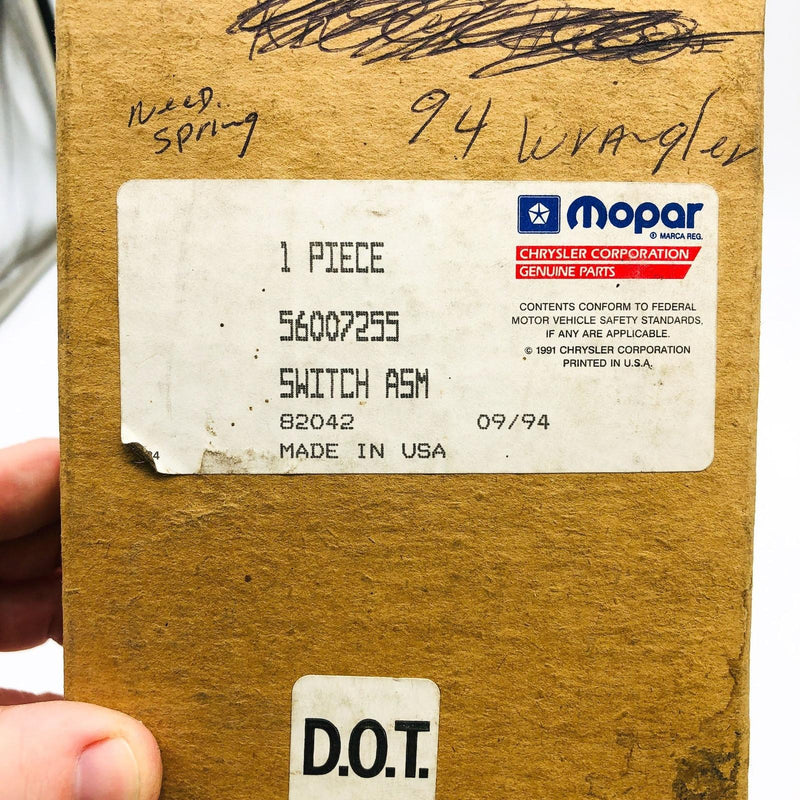 Mopar 56007255 Switch Turn Signal Incomplete OEM 94-96 Jeep Wrangler Cherokee 11