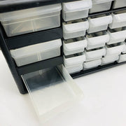 Akro Mils 10126 Plastic Organizer Cabinet 26 Drawer Wall Mount No Hardware Black 9