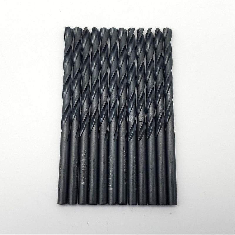 12x Triumph Size 17 Drill Bits 3-3/8"L 2-3/16" Flute 135 Deg Split Point 012417 1