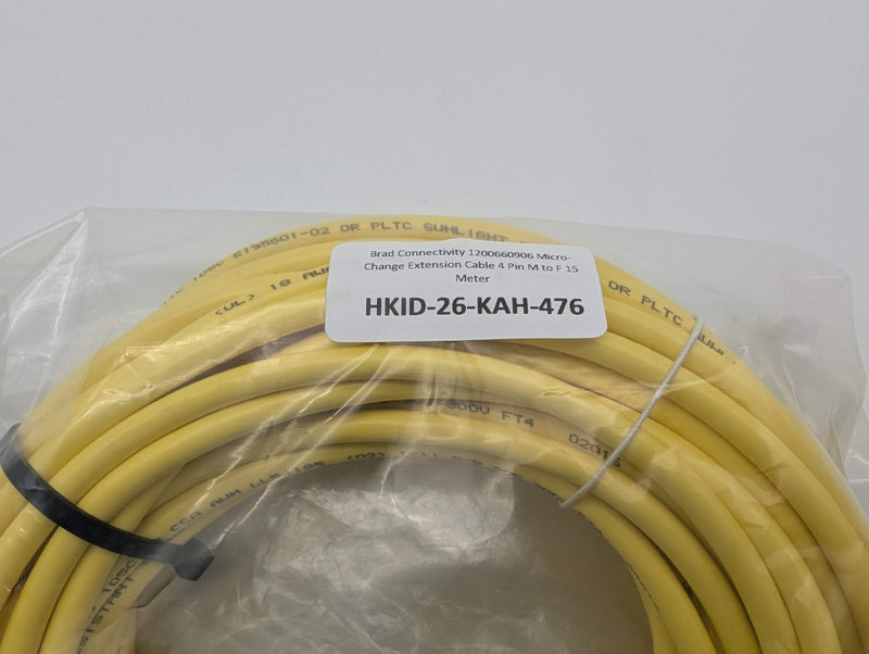 Brad Connectivity 1200660906 Micro-Change Extension Cable 4 Pin M to F 15 Meter