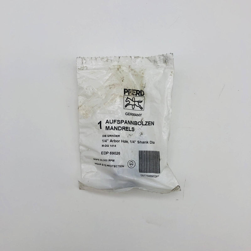 Pferd 69026 Die Grinder Mandrel 1/4 Arbor 1/4 Shank 3/4" Flange 2-1/8" OAL 2