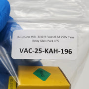 Bussmann MDL-3/10-R Fuses 0.3A 250V Time Delay Glass Pack of 5 4