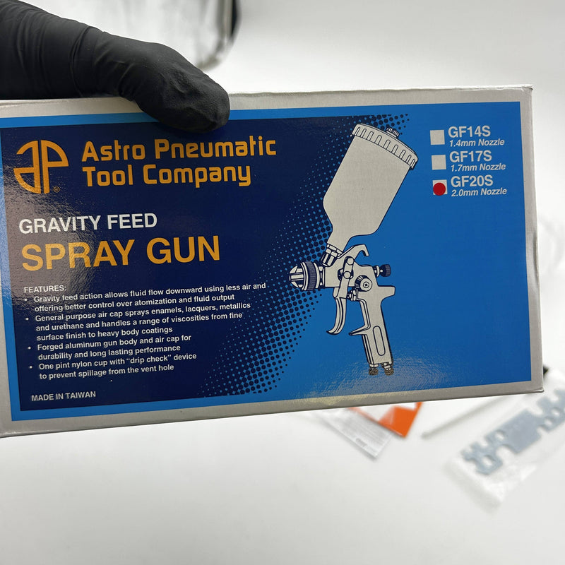 Astro Pneumatic Tool Company GF20S Gravity Feed Spray Gun 2 mm Nozzle