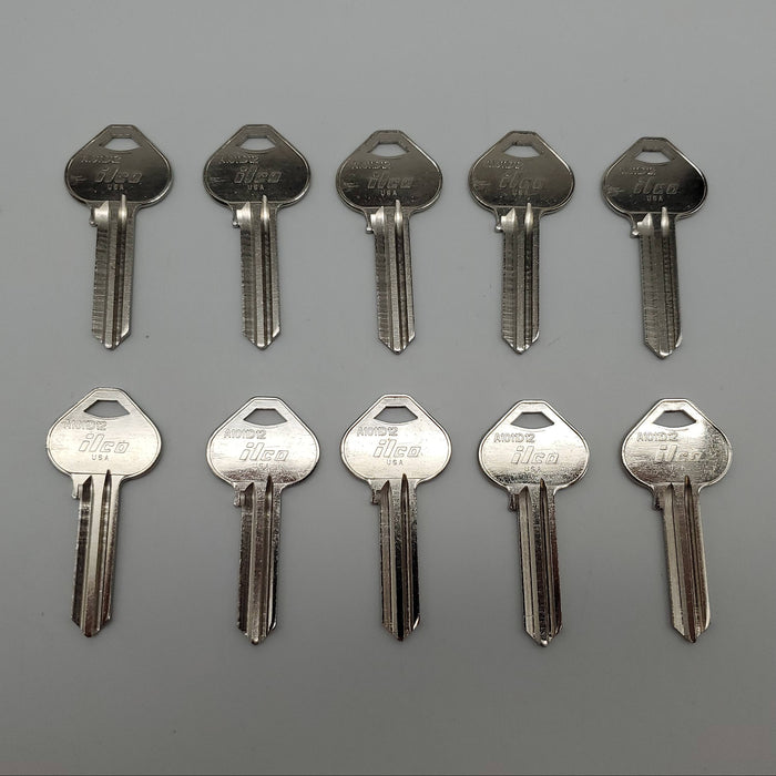 10x Ilco A1011D12 Key Blanks Russwin 6D12R Nickel Plated 6 Pin NOS 3