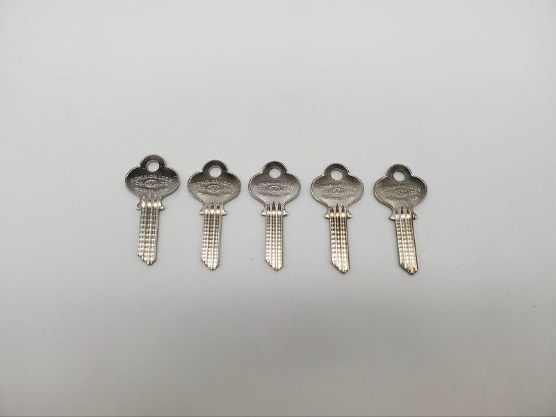 5x Dominion Lock No 13 Key Blanks Nickel Plated Montreal CA 3