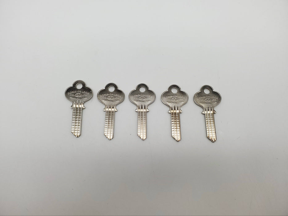 5x Dominion Lock No 13 Key Blanks Nickel Plated Montreal CA 3