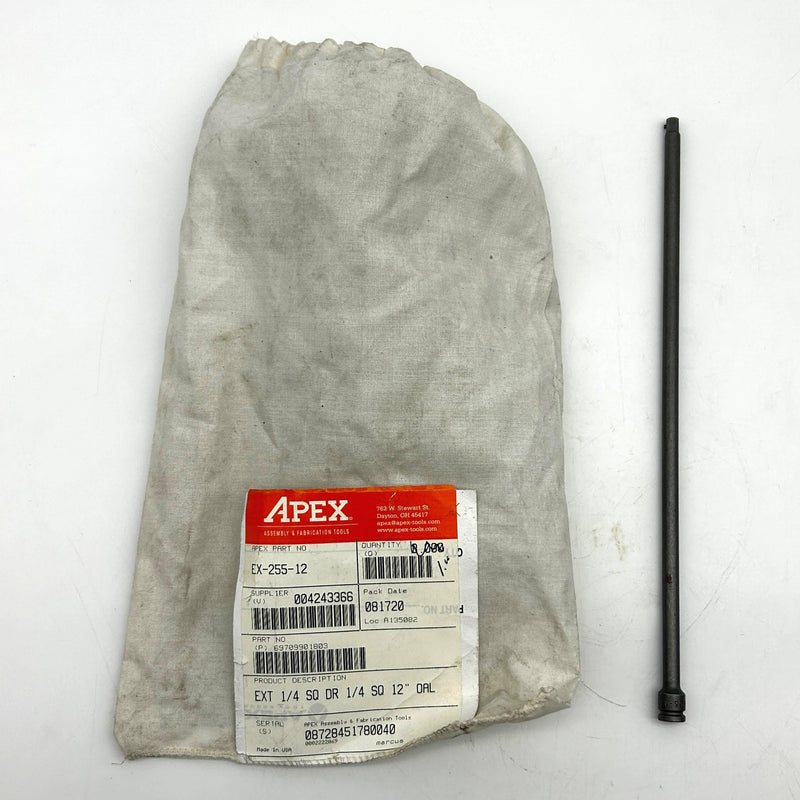 Apex EX-255-12 Square Drive Extension 1/4 Sq Dr 1/4 sq 12" OAL 1ct