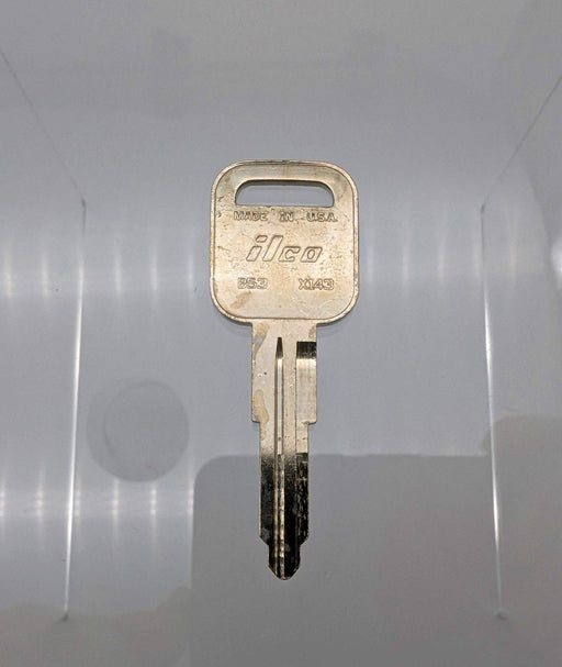 10x Ilco X143 Key Blanks for Some Older Geo, GM & Isizu Vehicles Nickel Plated 1