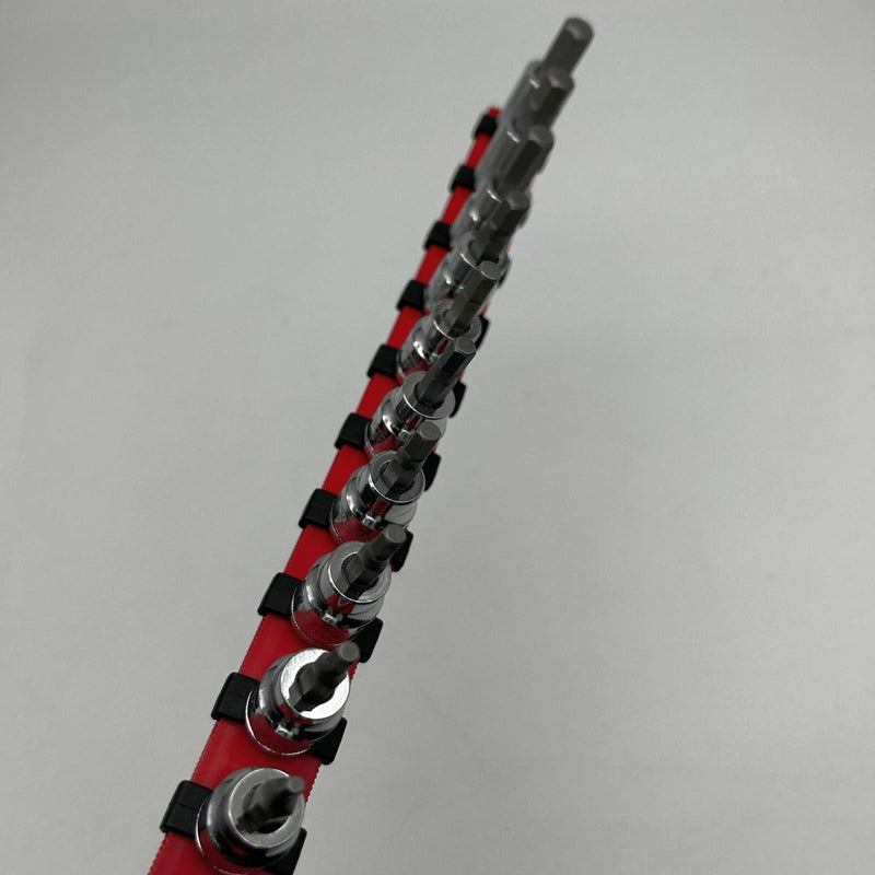 Tekton SHB91102-S Socket Set 3/8inch Drive Hex Bit 10-PC 3-10mm Metric w/ Rail