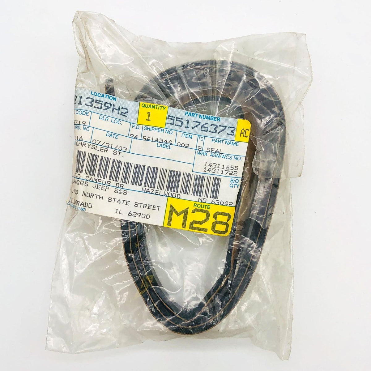 Mopar 55176373 Seal Enclosure to Body OEM NOS 1999-2006 Jeep Wrangler ...