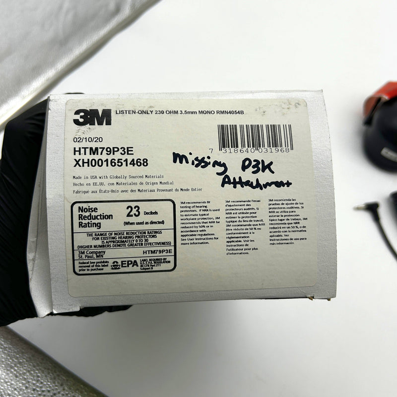 3M Peltor HTM79P3E XH001651468 Liston Only Headset Mount Missing Attachment P3K