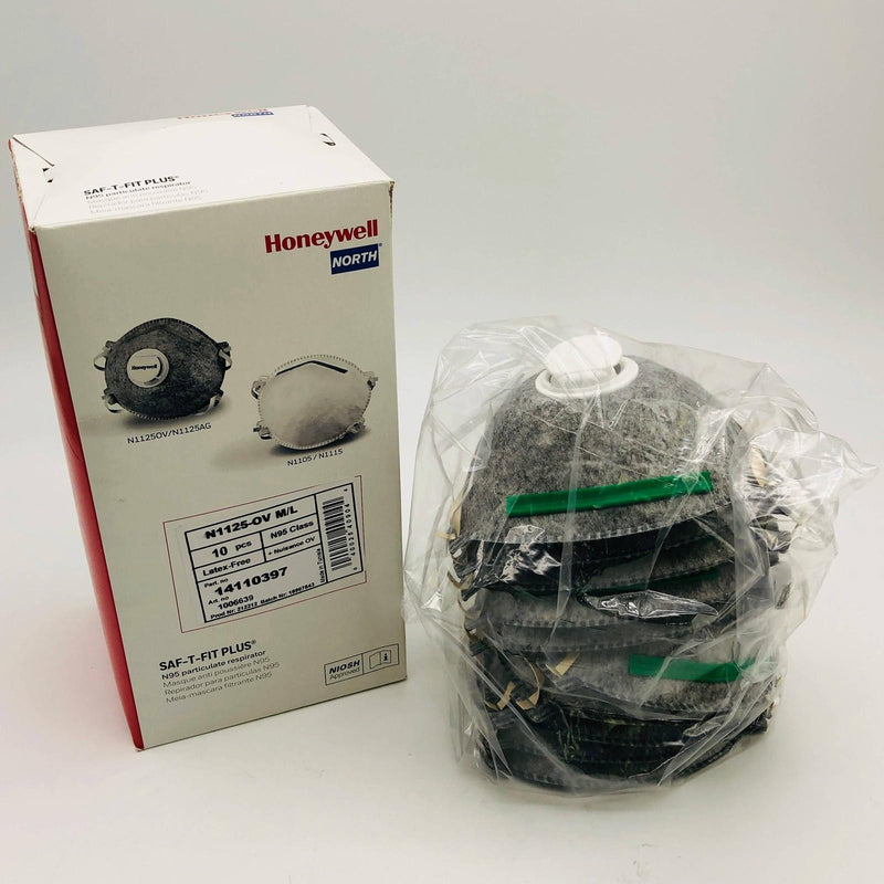 Honeywell 14110397 Particulate Respirator SAF-T-FIT Plus N1125OV MED/LRG 10pcs 1