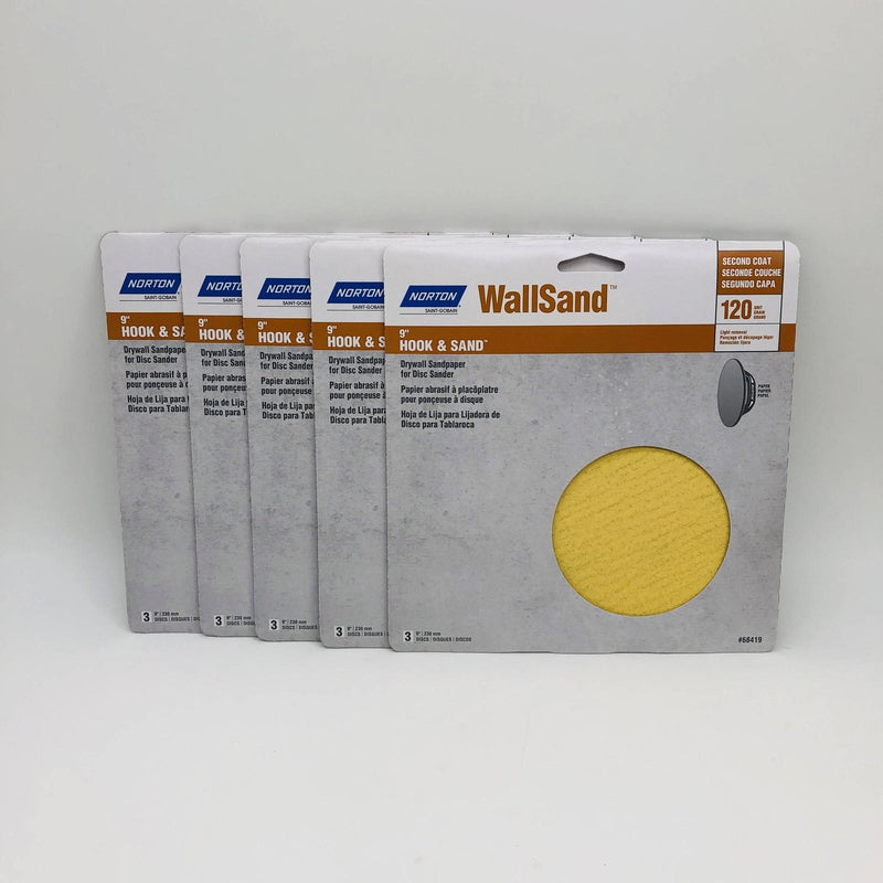Norton 07660768419 Abra Sanding Disc 9in A296 120G Hook and Loop 15 Discs 11