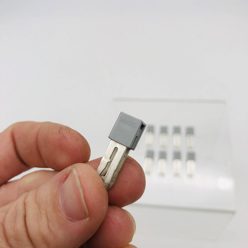 10x WAGO 281-402 Insulated Jumper Adjacent 32Amp 6mm W x 8mm H x 23.7mm D Gray 5