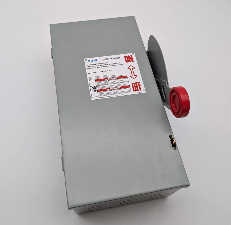 Eaton DH262UGK 2-Pole Non-Fusible Safety Switch 60A 600V 15.8" H 7.75" W 5.25" D