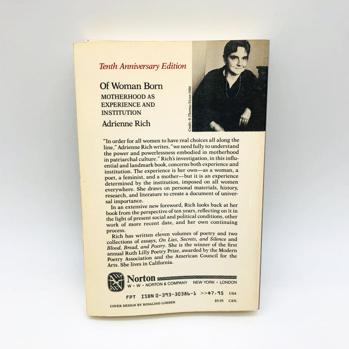 Of Woman Born Adrienne Rich Paperback 1986 10th Anniversary Motherhood Feminism 2