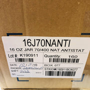 Alpha 16J70NANTI Plastic Round Jar 16oz 70/400 Natural Anti Static No Lid 160/Cs 2