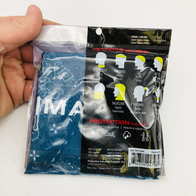 PIP Clima Band 393-200-CWB Headband Multi-Use Seamless Stretch Cowboy Blue 10pk 5