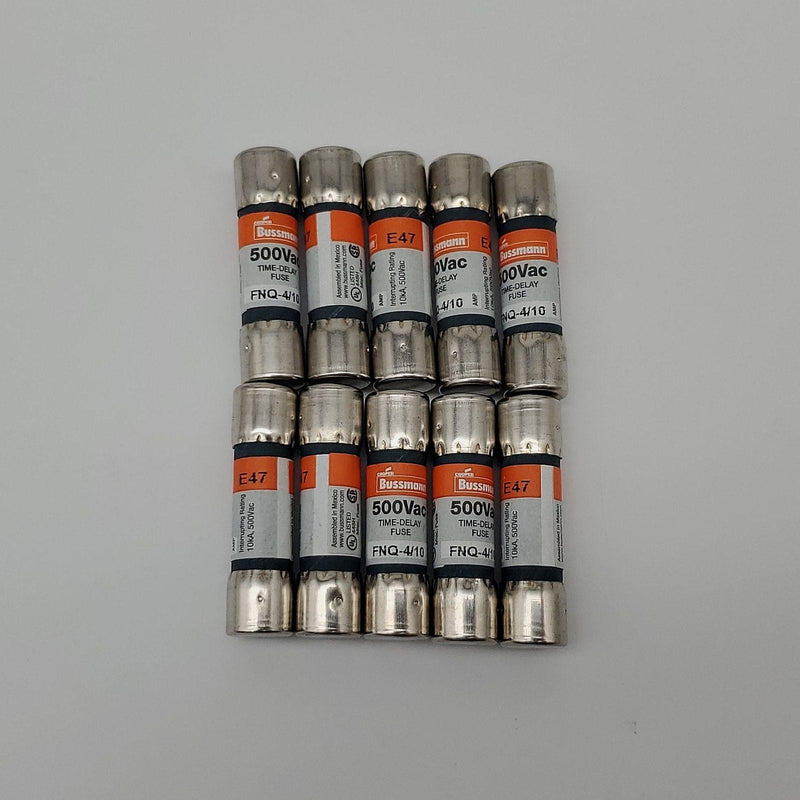 Bussmann FNQ-4/10 Time Delay Fuses 500V 4/10AMP Pack of 10 1
