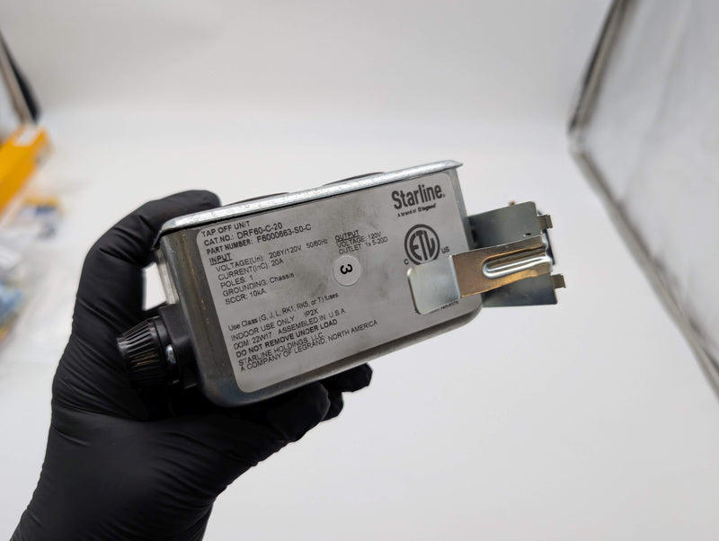 Starline DRF60-C-20 Duplex Outlet Unit 20A 300V for Starline Size 60 Busways
