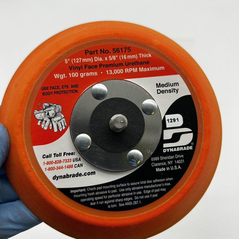 Dynabrade 56175 Orbital Disc Pad 5in Non Vacuum Med 5/8" Th Premium Urethane Orn