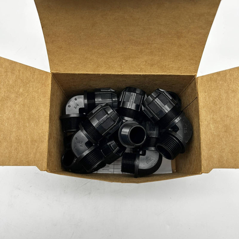 Thomas & Betts 4970NM Strain Relief Cord Connector 3/4" 90 Degree Non Metal 10pk 9