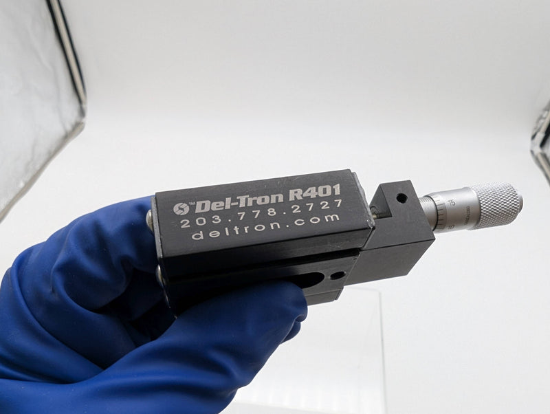 Deltron R401 Ball Slide Positioning Stage Micrometer Driven 0.5" Travel 40lb 4