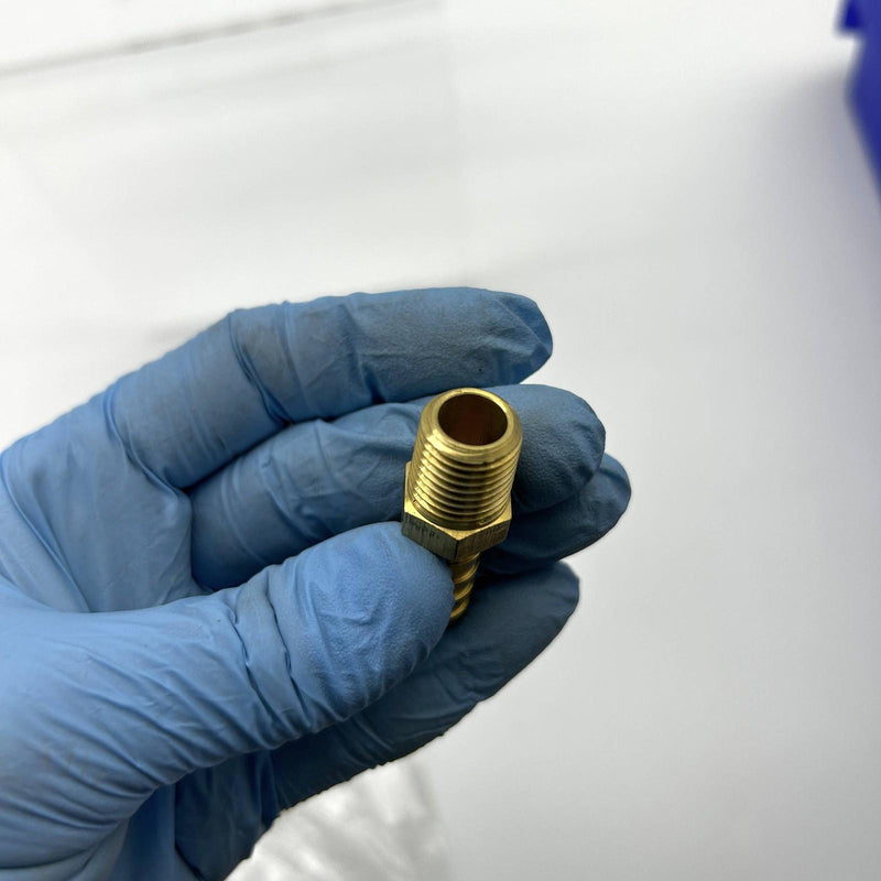 10pk Midland Metal 32012 Brass Fitting 3/8 Hose Barb X 1/4 Male NPTF Max 150 PSI 3