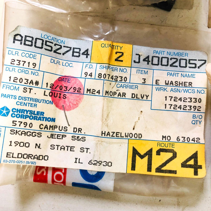 Mopar 4002057 Washer for Door Handle OEM NOS 81-86 Jeep Cher Wagon Loose No Pkg 2