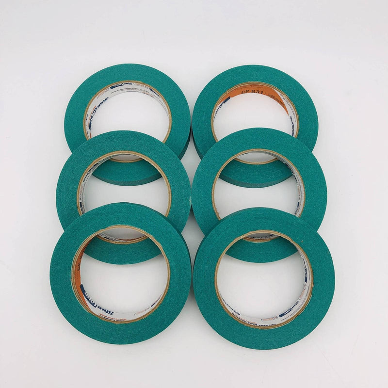 Shurtape CP 631 Green Masking Tape 18MM x 55M Colored General Purpose 6 Rolls 10