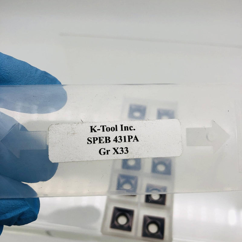 K-Tool SPEB-431PAX33 Carbide Insert .500 I.C. Square .187 thick 10pk 2