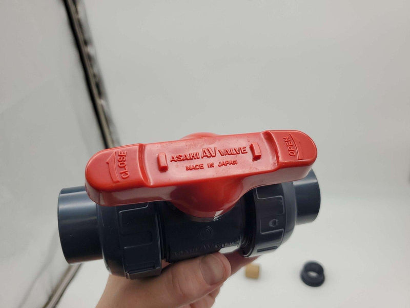 Asahi AV 1605010 1" Ball Check Valve True Union PVC Inline Valve FKM Seal 4