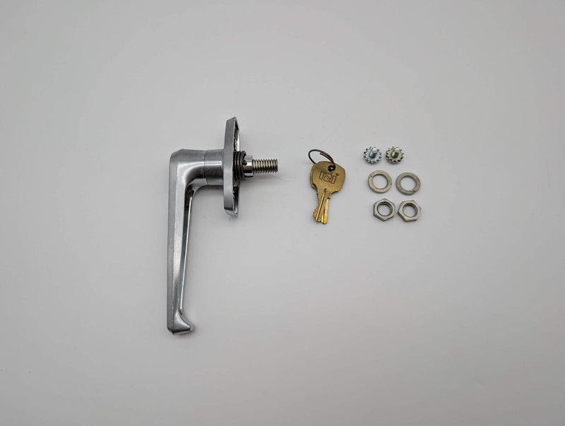 National Cabinet Lock Handle 5 Disc Satin Chrome 1" Spindle C8758 Keyed Diff 2