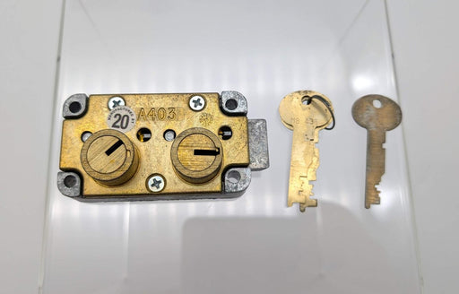 Ilco Safe Deposit Box Lock A403 LH Left Hand Double Big Nose 3 Keys A4031000441 1