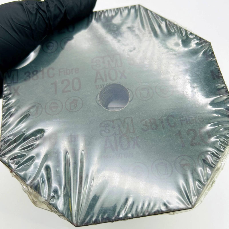 3M 44920 Fiber Fibre Disc 7 x 7/8" 120 Grit Octagonal Die 700WW 381C 25/Bag 5