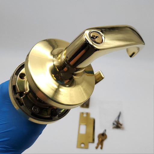Yale Door Lever Entry Lock Polished Brass 2-3/4" Backset PB 5407LN US3 Grade 1 1