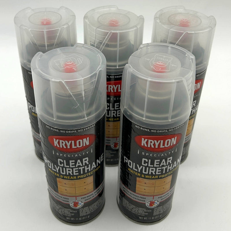 Krylon K07005777 Clear Polyurethane Spray Gloss Finish 11oz Can 5pk/Case