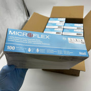 Microflex V243 Disposable Glove Large Lightly Powdered Vinyl 4 Mil Clear 1000/Ca 6