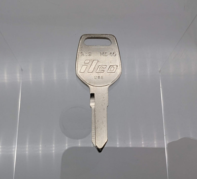 5x Ilco X19 HD40 Key Blanks for Some Older Honda Motorcycles Nickel Plated