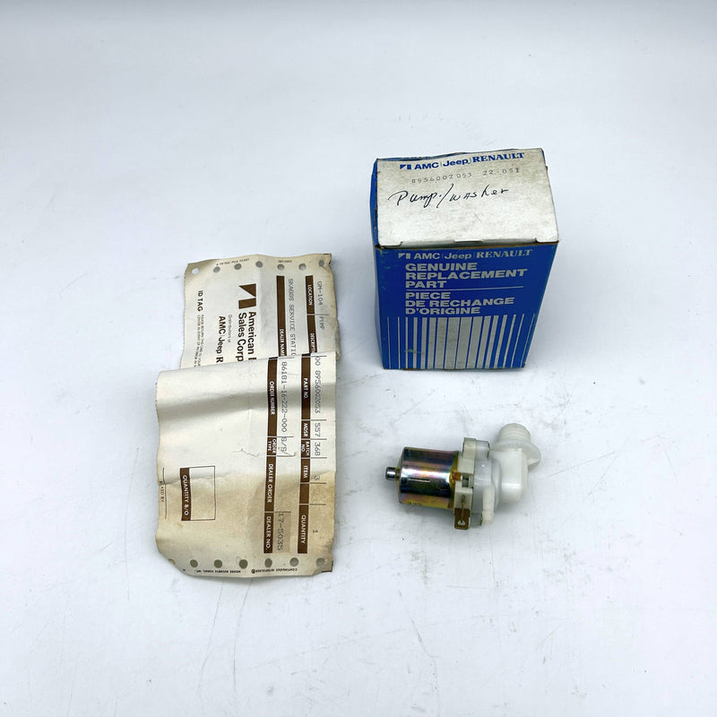 AMC Jeep 56002053 Washer Pump OEM NOS 87-89 Wrangler Open