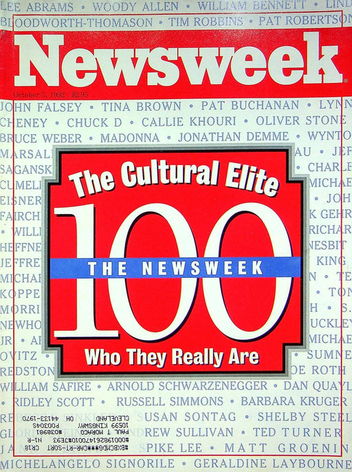 Newsweek Magazine October 5 1992 Cultural Elite Missing POWs Cold Korean War WW2 1