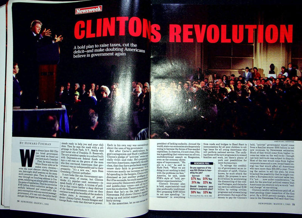 Newsweek Magazine March 1 1993 Bill Clinton Revolution Deficit Tax Cuts Spending 5