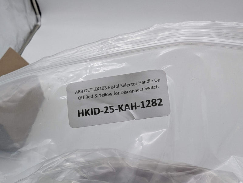 ABB OETLZX103 Pistol Selector Handle On Off Red & Yellow for Disconnect Switch 7