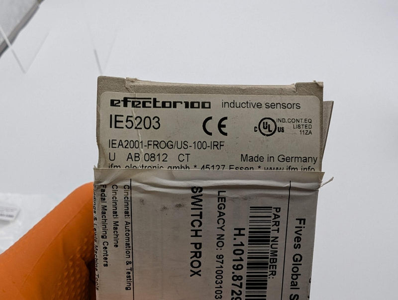 IFM IEA2001-FROG/US-100-IRF Inductive Proximity Sensor 1mm Range M8X1 Threaded