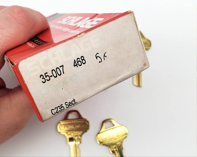 Schlage Everest 35-007 C235 Key Blanks Nickel Silver 6 Pin Lot Of 5 NOS 4