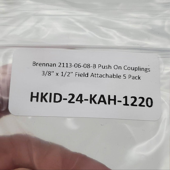 Brennan 2113-06-08-B Fittings 3/8" x 1/2" Field Attachable 5 Pack 4