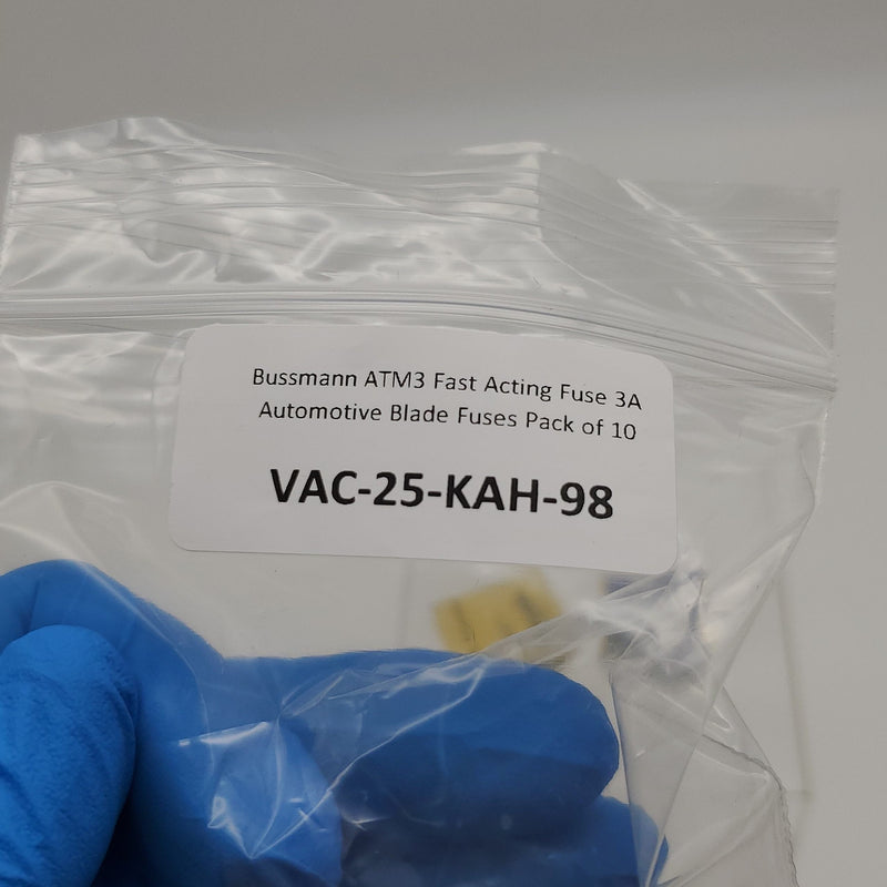 Bussmann ATM3 Fast Acting Fuse 3A Automotive Blade Fuses Pack of 10 4