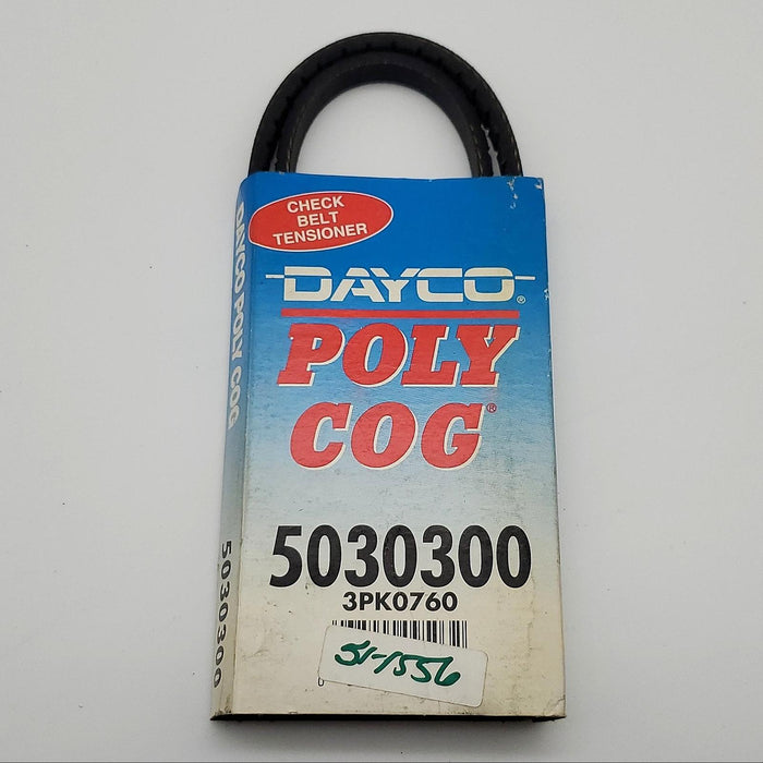 Dayco 5030300 Serpentine Belt 0.4" Width 30" Length 3 Rib Poly Cog 1